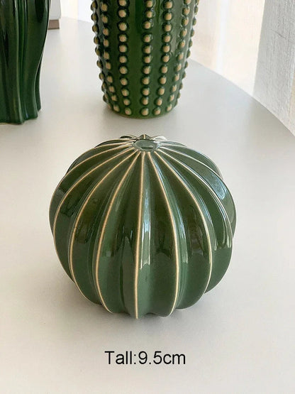 Woestijn Keramiek Cactusbeeldje - Modern Huisdecoratie