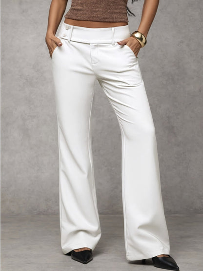 Elegante Losse Damesbroek met Hoge Taille - Comfortabel en Stijlvol