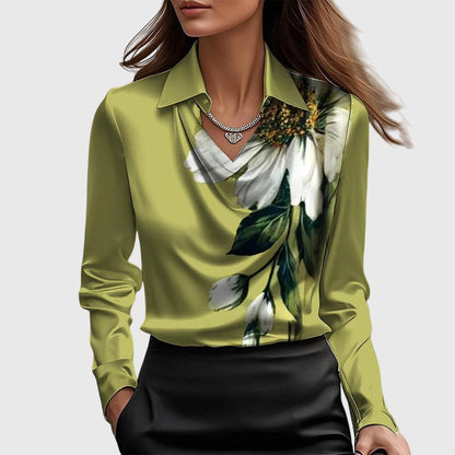 Sylvie Damesblouse – Elegante Glans en Comfortabele Pasvorm