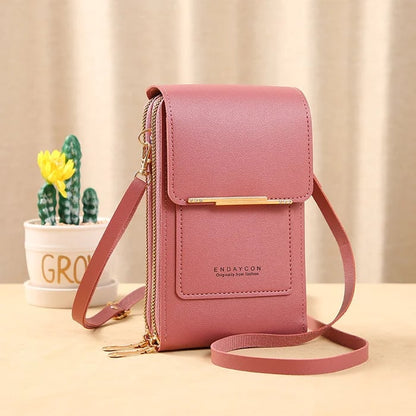Compacte Crossbody Schoudertas met Antidiefstal – Waterdicht Telefoonvak – PU Leer – Meerdere Kleuren