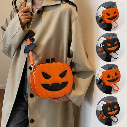 Halloween Messenger Bag – Minimalistische Schoudertas in Effen Kleuren