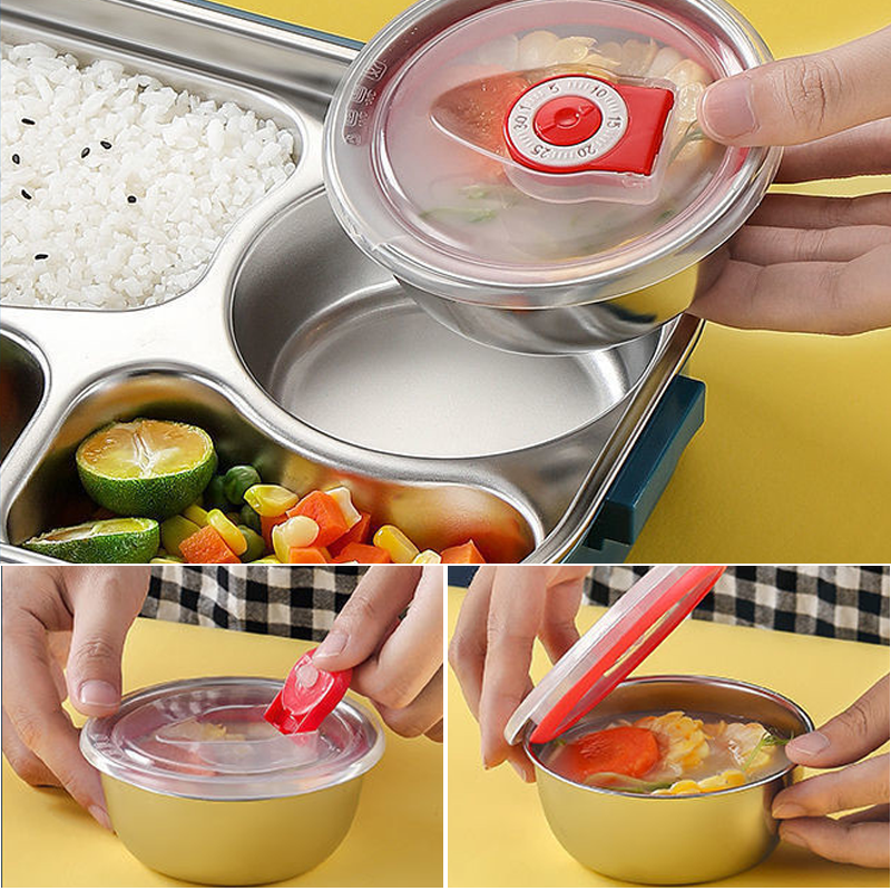 Roestvrij stalen lunchbox met vakindeling - Thermisch geïsoleerd