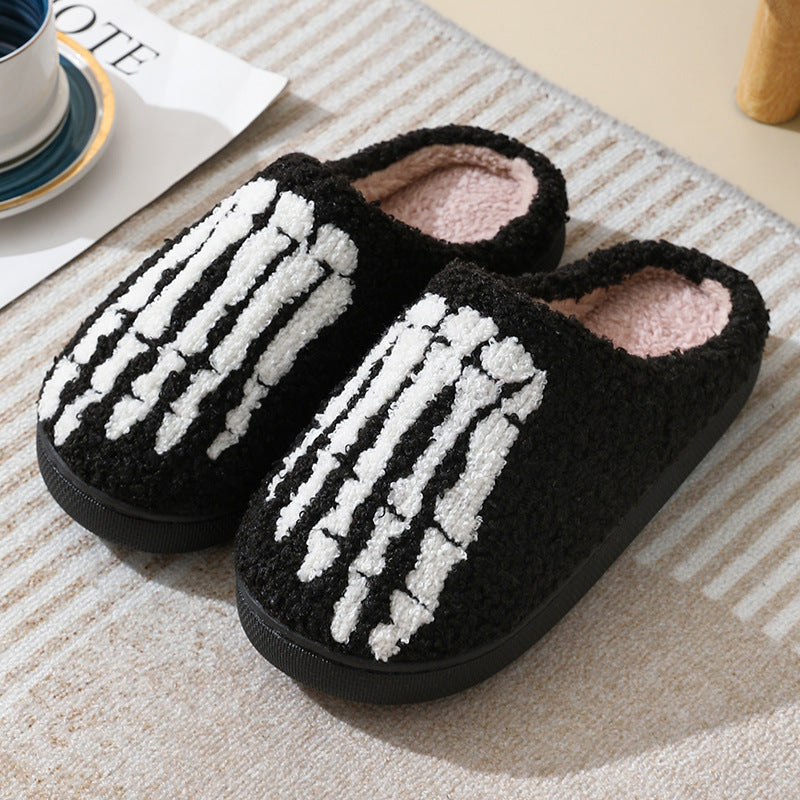 Halloween Pantoffels – Warme Sloffen met Schedel Design