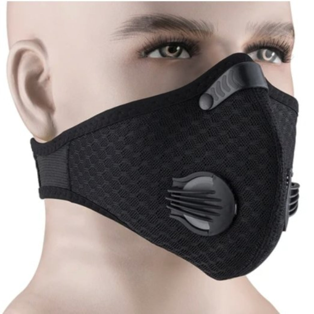 Hernieuwbare gezichtsmasker tegen vervuiling | 5-laags filter & ventilatoren