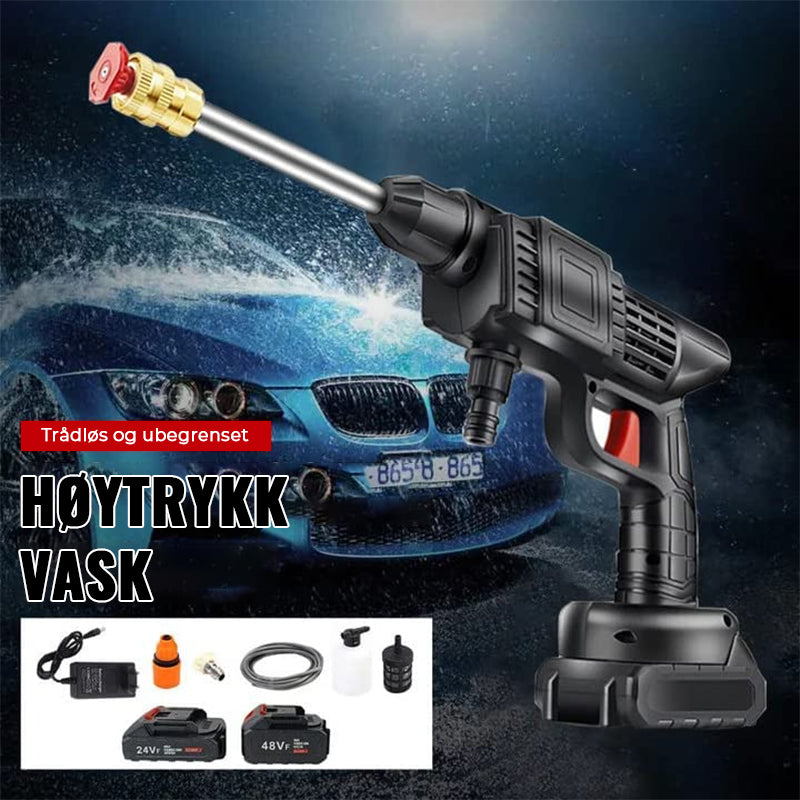KrachtStraal Draadloze Hogedrukreiniger met Accu voor Auto en Tuin
