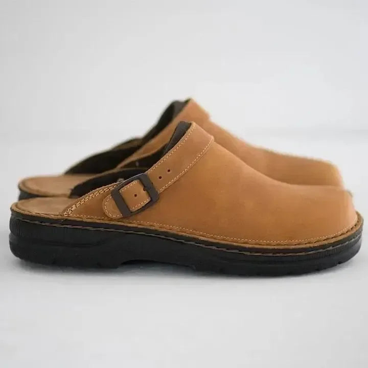 ComfortStap Leren Slip-On Klompen voor Heren met Comfortzool