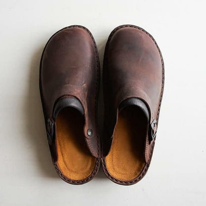 ComfortStap Leren Slip-On Klompen voor Heren met Comfortzool