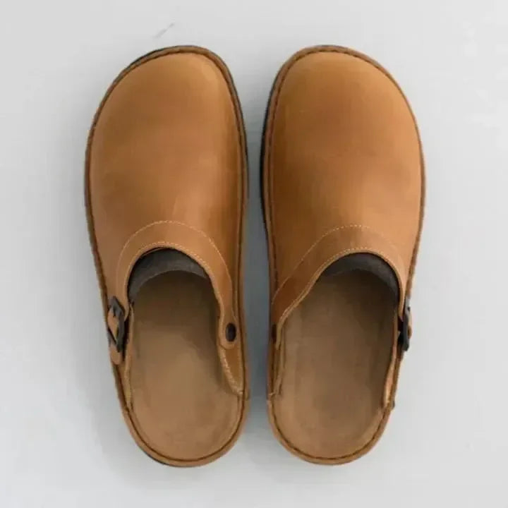 ComfortStap Leren Slip-On Klompen voor Heren met Comfortzool