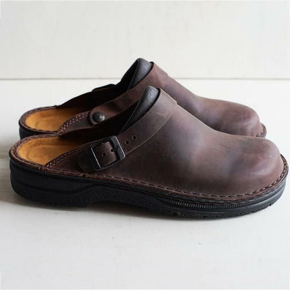 ComfortStap Leren Slip-On Klompen voor Heren met Comfortzool