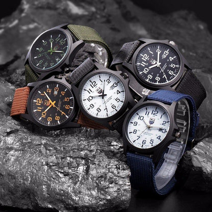 Tactisch Herenhorloge AvontuurTijd – Waterdicht en Schokbestendig met LED