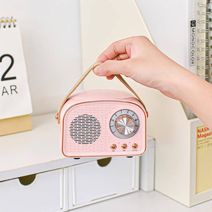 Retro Draagbare Bluetooth-Luidspreker met FM-Radio – Vintage Geluid