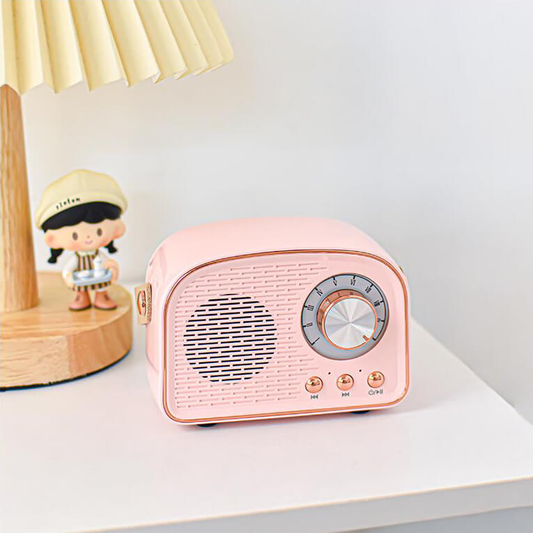 Retro Draagbare Bluetooth-Luidspreker met FM-Radio – Vintage Geluid