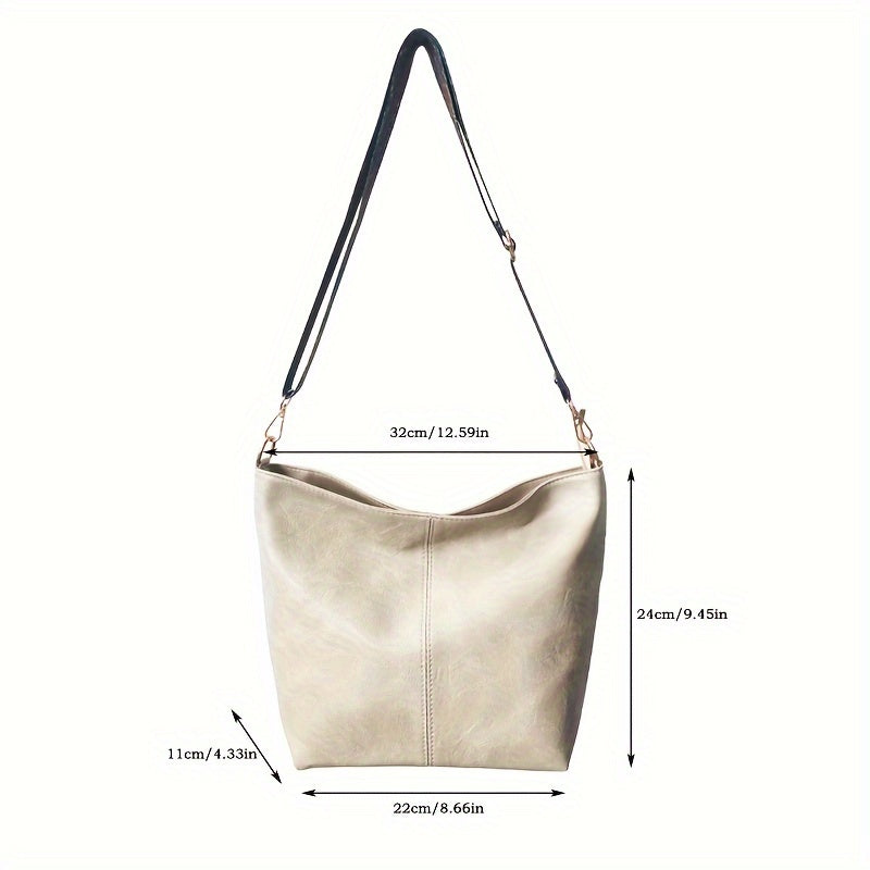 CityPure PU Messengerbag – Witte Stedelijke Schoudertas met Ritssluiting