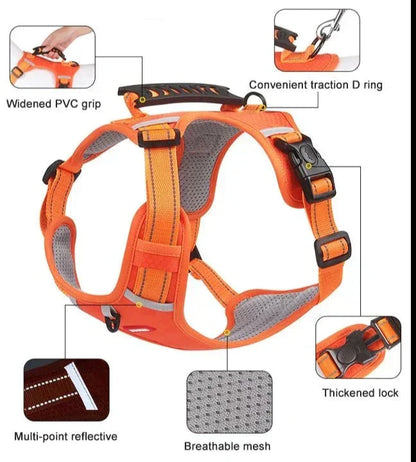 DogsControl  Anti-Trek Hondentuig – Verstelbaar & Ademend Veiligheidstuig met Reflectie