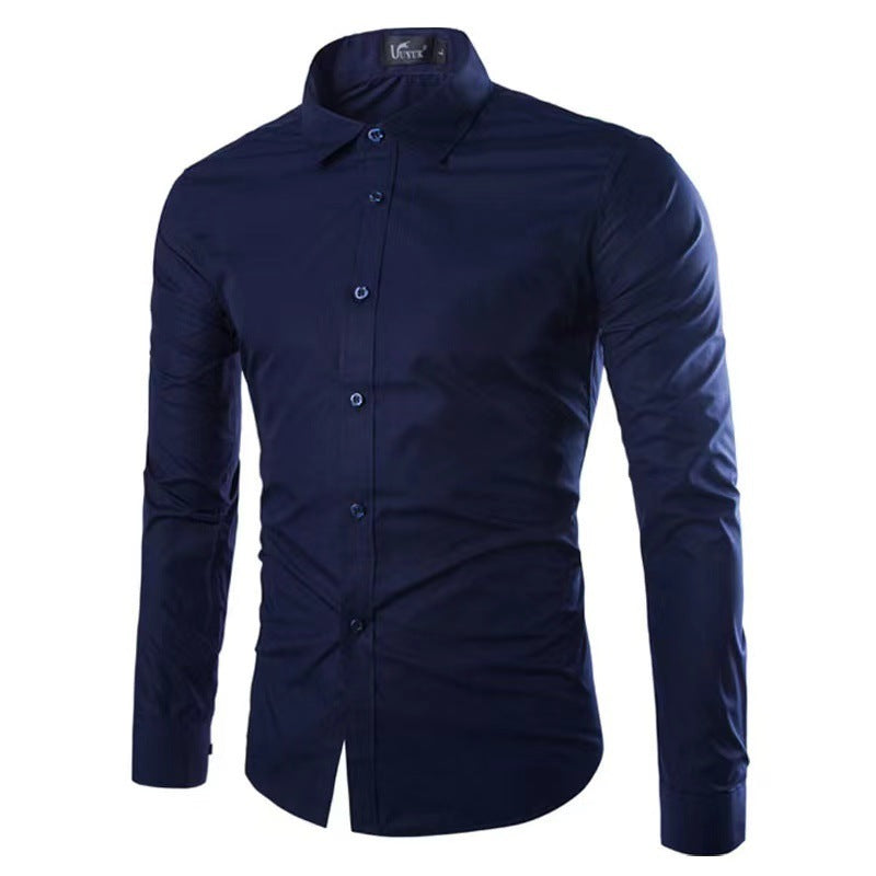 Strijkvrij heren overhemd – ademend slim fit hemd voor kantoor en casual stijl