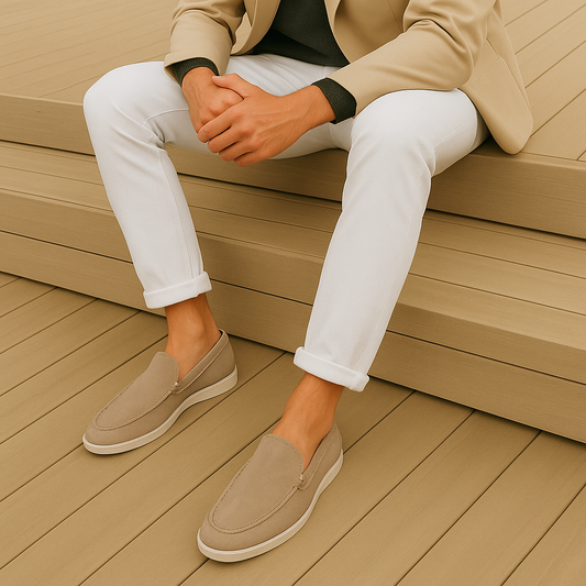 ZomerLuxe Heren Suède Loafers – Comfortabele Instappers met Gewatteerde Binnenzool