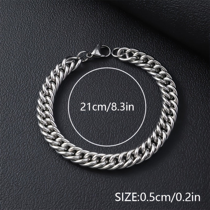 SteelVibe Hiphop Ketting – Roestvrijstalen Halsketting zonder Hanger