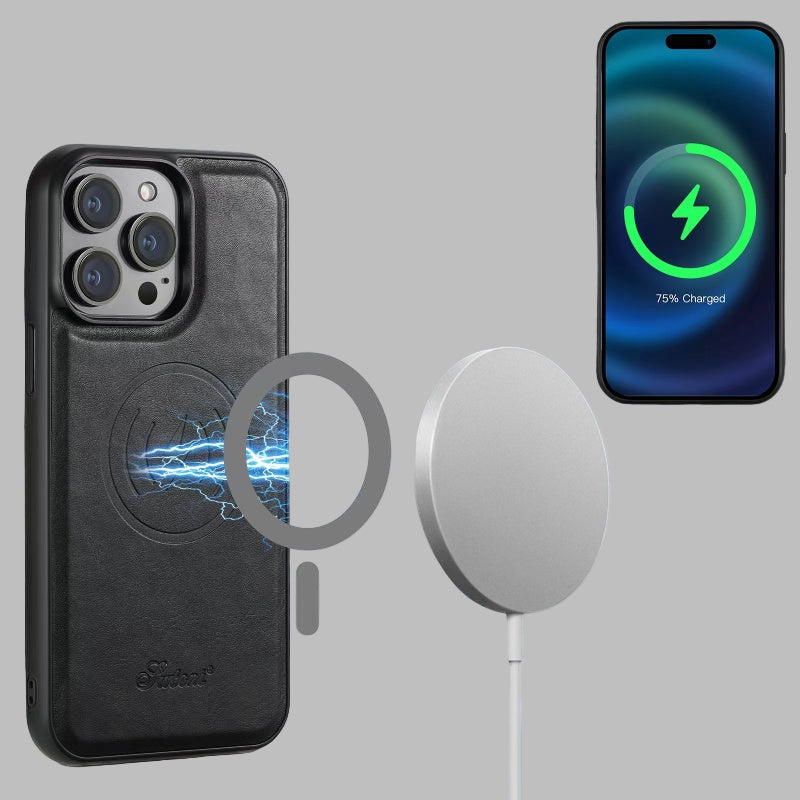 LuxCase Leren Telefoonhoes met Kaartsleuf en Standaard – Geschikt voor iPhone