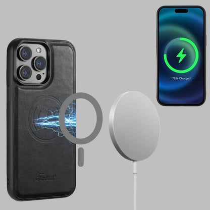 LuxCase Leren Telefoonhoes met Kaartsleuf en Standaard – Geschikt voor iPhone