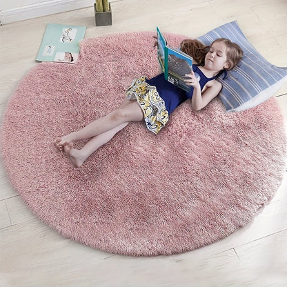 Rond Pluche Vloerkleed - Zacht en Antislip
