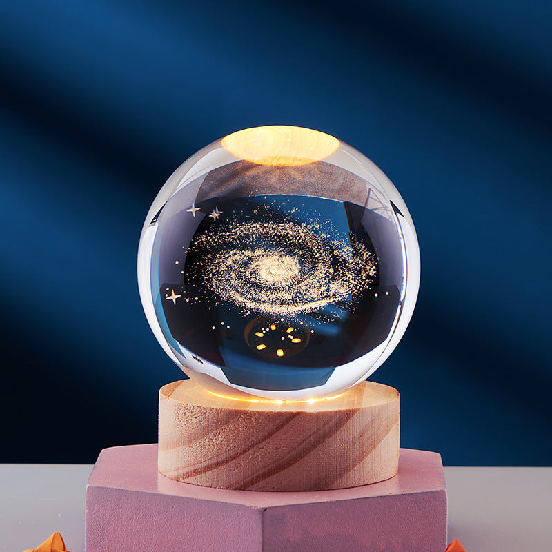 3D LED Nachtlamp met Kristallen Design