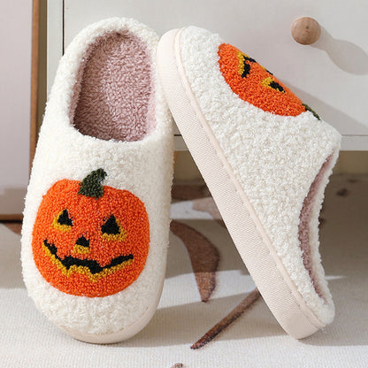 Halloween Pantoffels – Warme Sloffen met Pompoen Design