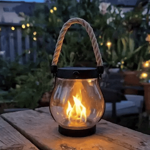 Solar vlamlantaarn voor tuin met waterdicht ontwerp en handvat
