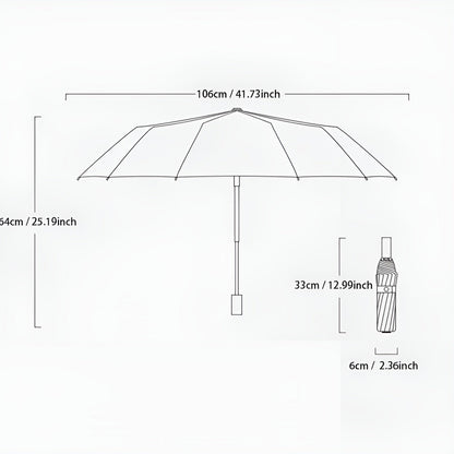 Automatische paraplu – UV-bescherming SPF 50+, Compact & Windbestendig