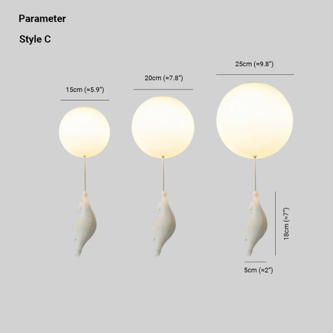 Fateh Taklampor Pendellampor Björn Ballon