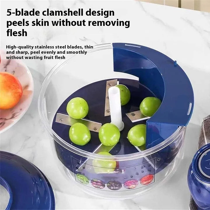 Automatische fruitschiller | Oplaadbaar & roestvrij staal | 50W motor & precisieblad | Snelle & schone schil