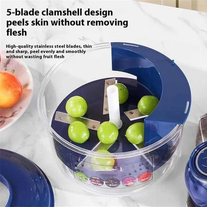 Automatische fruitschiller | Oplaadbaar & roestvrij staal | 50W motor & precisieblad | Snelle & schone schil