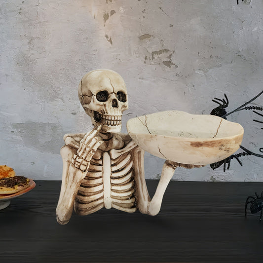 GhoulBowl Schedel Kom – Resin Halloween Snoepschaal en Gotische Decoratie