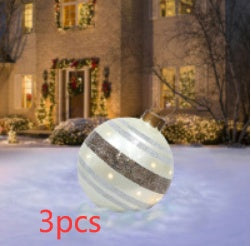 Feestelijke Opblaasbare Buitenbal 60 cm – Weerbestendige PVC Kerstdecoratie