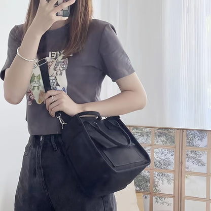 UrbanEase Canvas Slingbag – Witte Schoudertas met Magneetsluiting en Verstelbare Riem