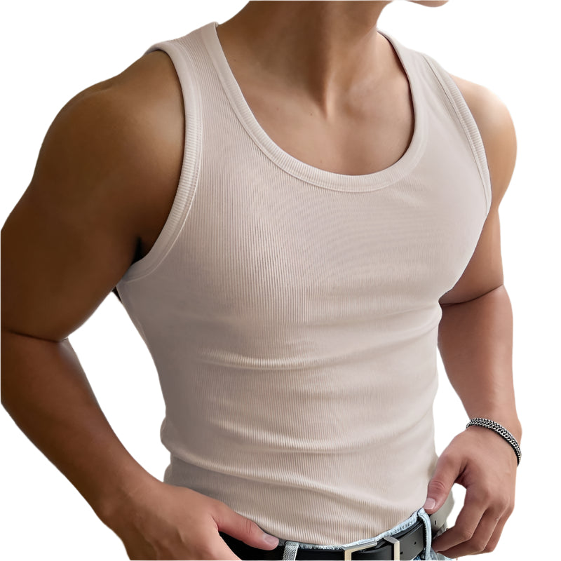 Monde Heren Tanktop – Ademend Polyester – Skinny Fit – Zomer Casual