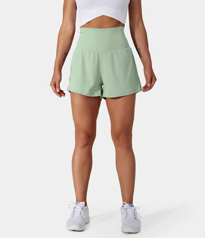 Dames Sportshort met Hoge Taille en Binnenbroek – De Beweegvrije Active Fit