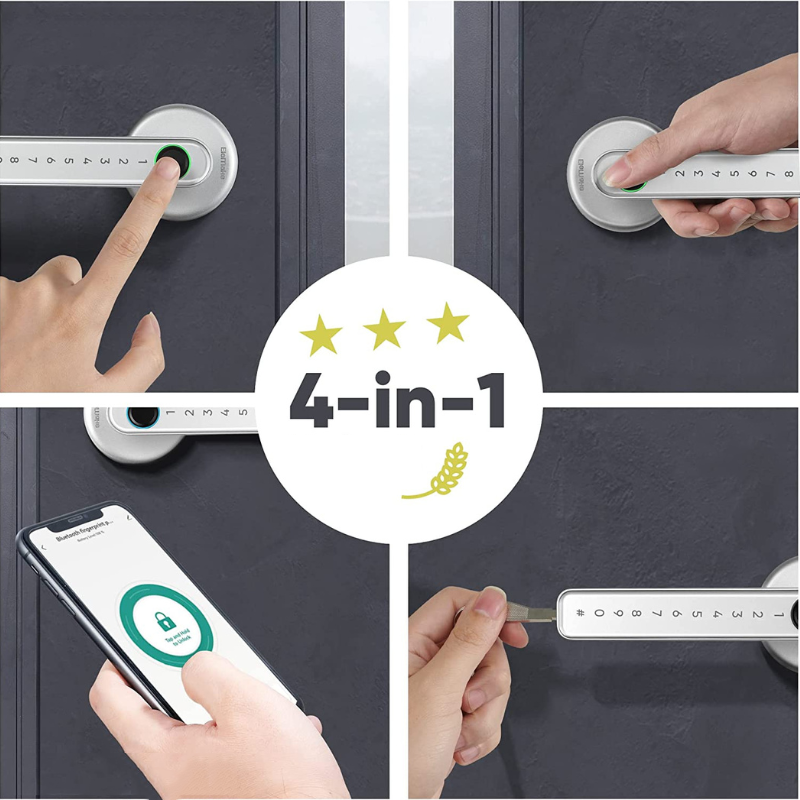 VeiligGrip Slim Deurslot met Vingerafdruk en Smartphonebediening