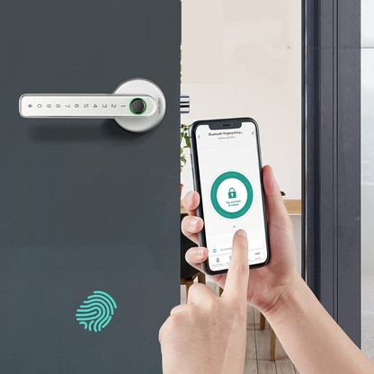 VeiligGrip Slim Deurslot met Vingerafdruk en Smartphonebediening