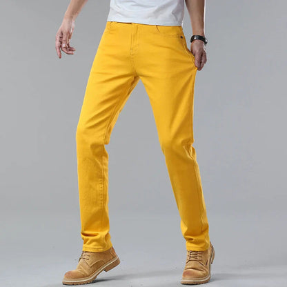 Heren Comfort Denim Jeans met kwalitatief materiaal en vijf tinten