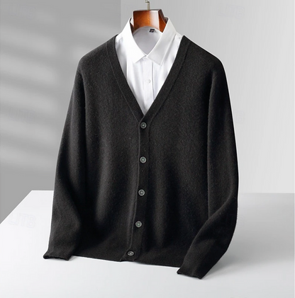 Heren Klassiek Knoopvest met V-hals en regular fit