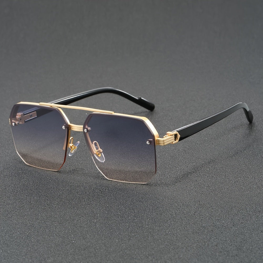 Halfrandloze Bril – Elegant & Lichtgewicht – Zinklegering & Polycarbonaat – Casual & Stijlvol