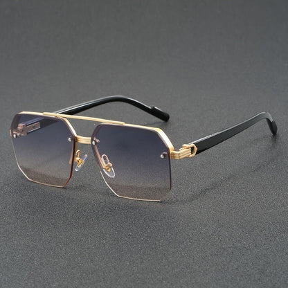 Halfrandloze Bril – Elegant & Lichtgewicht – Zinklegering & Polycarbonaat – Casual & Stijlvol