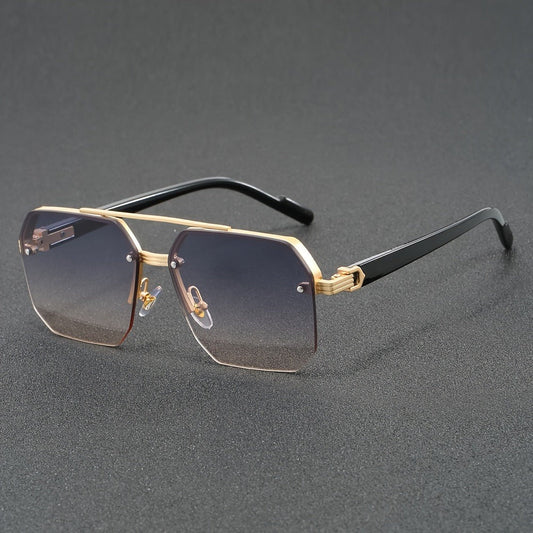 Halfrandloze Bril – Elegant & Lichtgewicht – Zinklegering & Polycarbonaat – Casual & Stijlvol