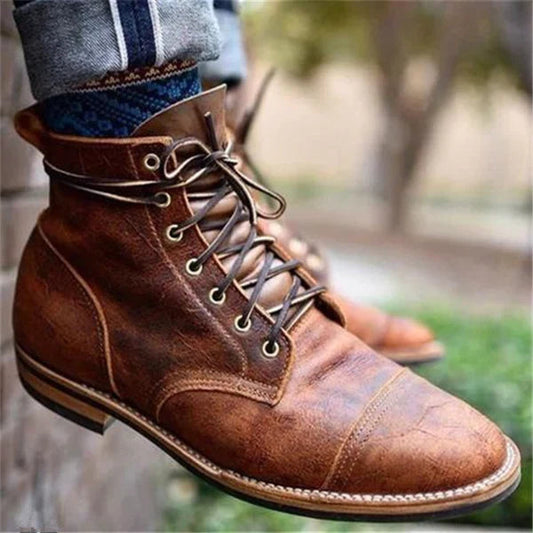 Heren Leren Laarzen HeritageLine – Stijlvolle Veterschoenen van Duurzaam Leer