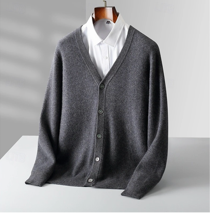 Heren Klassiek Knoopvest met V-hals en regular fit