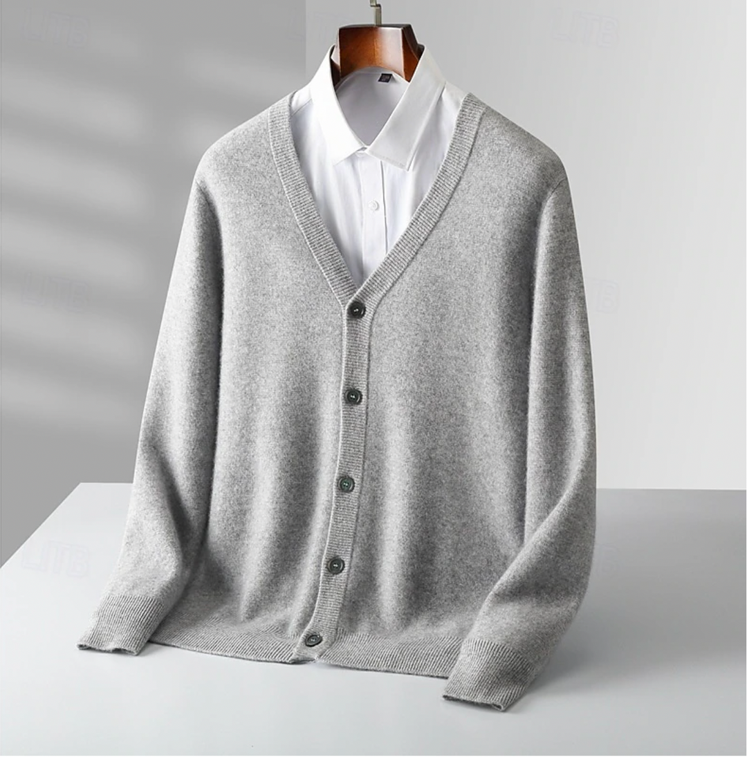 Heren Klassiek Knoopvest met V-hals en regular fit