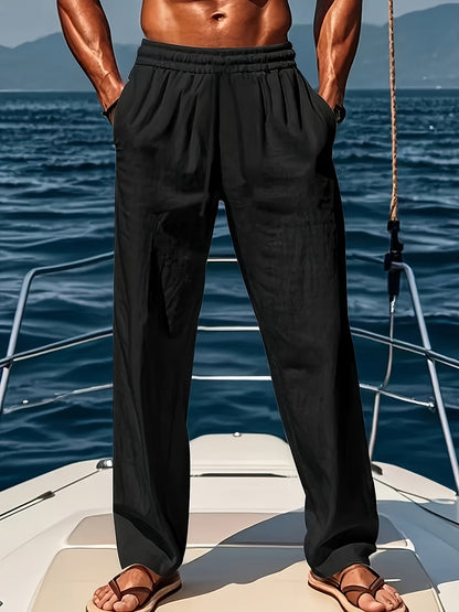 Heren Broek LinnenBreeze – Ademend, Verstelbaar en Casual Comfort