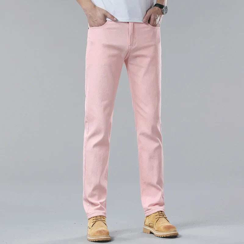 Heren Comfort Denim Jeans met kwalitatief materiaal en vijf tinten
