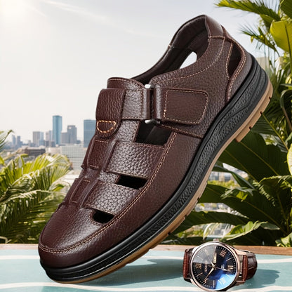 Heren Zomersandalen LeerComfort – Ademend, Antislip en Duurzaam