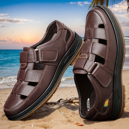 Heren Zomersandalen LeerComfort – Ademend, Antislip en Duurzaam